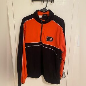 Philadelphia Flyers Black and Orange Half-Zip Sweatshirt